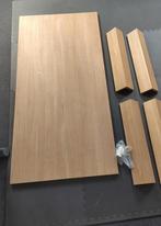 Zware houten tafel van 180x90 cm, Ophalen, Gebruikt, 50 tot 100 cm, Vijf personen of meer