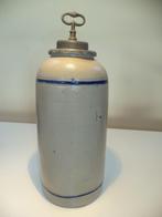 XIXe antiek steengoed KEULSE pot tinnen schroefdeksel kruik, Ophalen of Verzenden