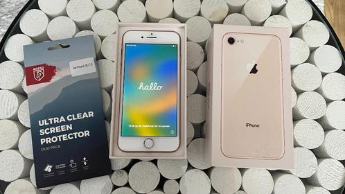 iPhone 8 64GB – Gold (Pink Tone) + Gratis Screen Protector, Telecommunicatie, Mobiele telefoons | Apple iPhone, Gebruikt, 64 GB