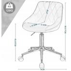 Bureaustoel grijs met chrome - modern - fluweel - nieuw, Huis en Inrichting, Bureaustoelen, Ophalen, Pruisische veldweg 220, Info@redealer.nl