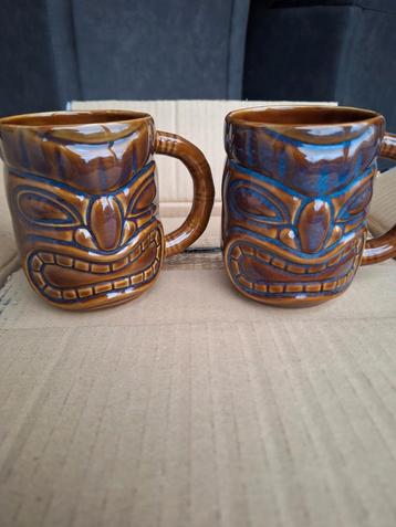 Libbey Tiki mug bruin / blauw 47,3 cl  Libbey Tiki mok, Tiki beschikbaar voor biedingen