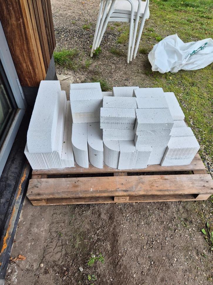 Cellenbeton blokken rond, Doe-het-zelf en Verbouw, Metselstenen, Nieuw, Overige typen, Ophalen