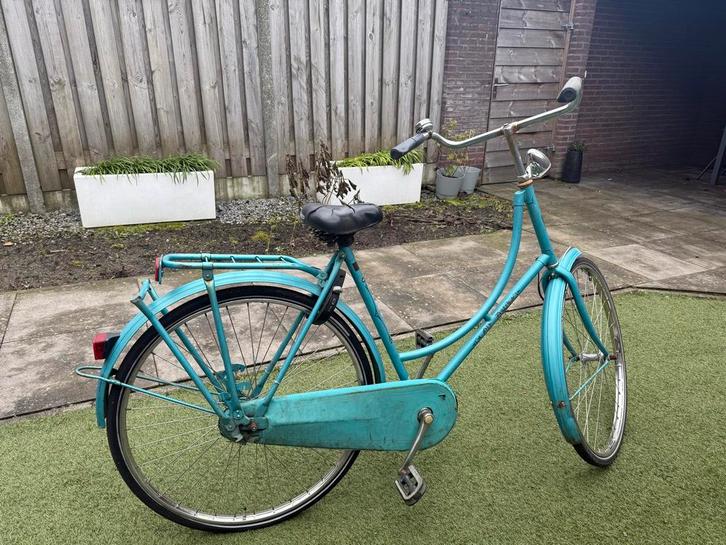 Blauwe omafiets, Fietsen en Brommers, Fietsen | Dames | Omafietsen, Gebruikt, Ophalen