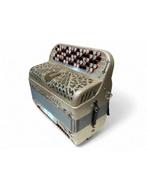 Lichtgewicht 96 bas Charron Frères knopaccordeon, Muziek en Instrumenten, Accordeons, Zo goed als nieuw, 96-bas, Knopaccordeon