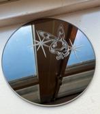 playboy gegraveerde spiegel - 20cm, donker glas, Minder dan 50 cm, Rond, Ophalen of Verzenden, Zo goed als nieuw