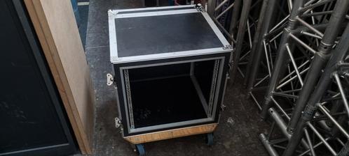 Flightcase 10U semi geveerd met schuim op blue wheels, Muziek en Instrumenten, Behuizingen en Koffers, Zo goed als nieuw, Overige instrumenten