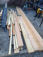 douglas hout balken 75x150 en zweeds rabbat zwart 2,5 meter, Tuin en Terras, Palen, Balken en Planken, Ophalen, Zo goed als nieuw