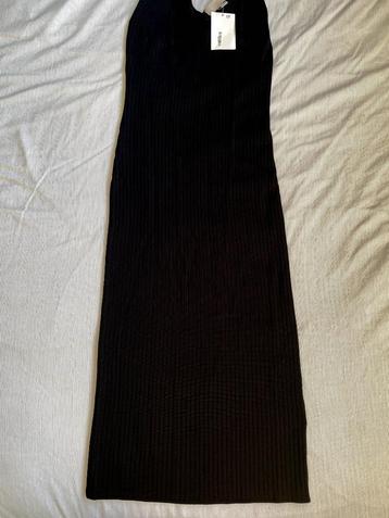 Topper zwarte strakke bodycon jurk van glans H&M maat S