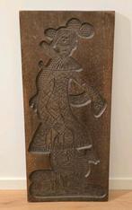 Enorme vintage speculaasplank jager met geweer en 2 honden, Ophalen of Verzenden