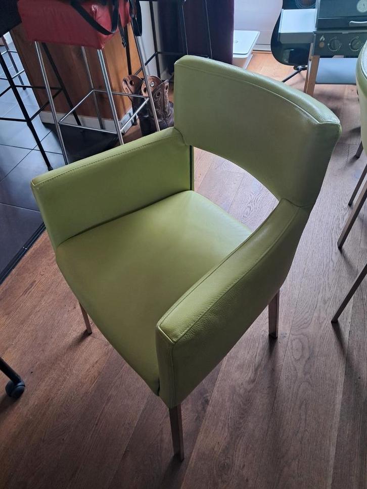 Top Kwaliteit Design Stoelen/Fauteuils Foucault Nette Staat, Huis en Inrichting, Stoelen, Gebruikt, Leer, Zwart, Ophalen