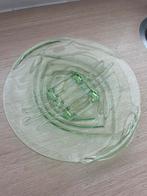 Art Deco Uranium Schaal - Vintage Pracht!, Gebruikt, Schaal, Rond, Ophalen of Verzenden
