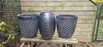 3 Bloempotten, Huis en Inrichting, Ophalen, Halfschaduw, Minder dan 100 cm