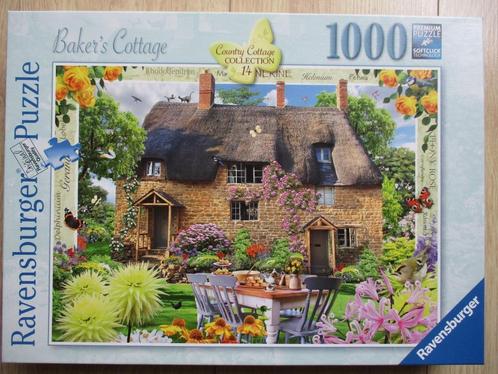 🧩RAVENSBURGER 1000 stukjes Puzzel *BAKER'S COTTAGE*., Hobby en Vrije tijd, Denksport en Puzzels, Zo goed als nieuw, Legpuzzel