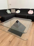 Unieke glazen salontafel - pyramide, Huis en Inrichting, Ophalen, Gebruikt, 100 tot 150 cm, Midcentury