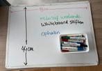 Whiteboard 44 x 59 cm met whiteboard markers (die het doen!), Ophalen of Verzenden, Gebruikt, Whiteboard