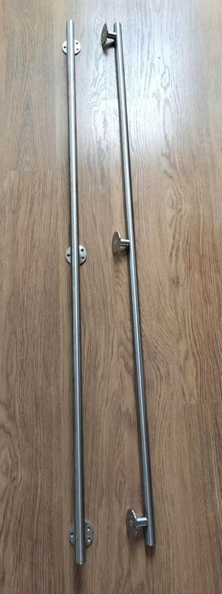 RVS geborstelde deurgreep trapleuning kledingrek 1500x25 mm, Doe-het-zelf en Verbouw, Hang- en Sluitwerk, Zo goed als nieuw, Overige typen