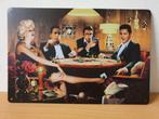 Beroemdheden poker Marilyn Elvis James metalen reclamebord, Nieuw, Foto of Kaart, Ophalen of Verzenden