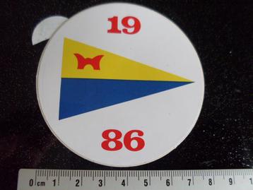 sticker vlag wimpel schippersvlag geel blauw rood embleem 86 beschikbaar voor biedingen