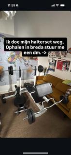 Halterset gorilla sports, Sport en Fitness, Ophalen, Zo goed als nieuw, Krachtstation