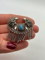 A760 Prachtige zilveren streekdracht broche, Ophalen of Verzenden, Zilver, Broche, Met edelsteen