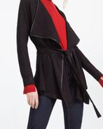 Zara zwarte lange vest met reverskraag maat S, Kleding | Dames, Nieuw, Ophalen of Verzenden, Maat 36 (S), Zara