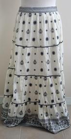 Maison Hotel ecru lange rok met blauw borduur mt. XL, Kleding | Dames, Rokken, Overige kleuren, Maat 46/48 (XL) of groter, Ophalen of Verzenden