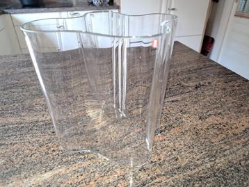 Iittala design vaas Alvar Aalto 20 cm. helder glas beschikbaar voor biedingen
