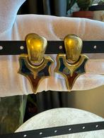 vintage enamel copper earring- clips, Sieraden, Tassen en Uiterlijk, Oorbellen, Verzenden, Zo goed als nieuw, Overige materialen