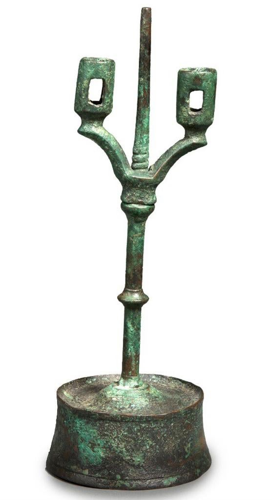 Bodemvondst - middeleeuwse kandelaar - fragmenten, Ophalen of Verzenden