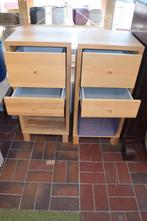 2 Houten ladekastjes met open vak | 40 x 41 x 90 cm, Ophalen of Verzenden, Zo goed als nieuw, Hout, 70 cm of meer