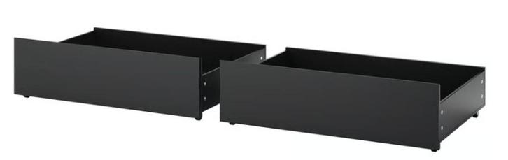 2 x MALM Bedlade , zwartbruin, nieuwstaat, Huis en Inrichting, Slaapkamer | Bedden, Zo goed als nieuw, Overige maten, Hout, Overige kleuren