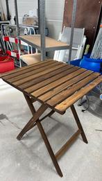 3 houten klaptafels, Tuin en Terras, Tuintafels, Ophalen, Gebruikt, Vierkant, Hout