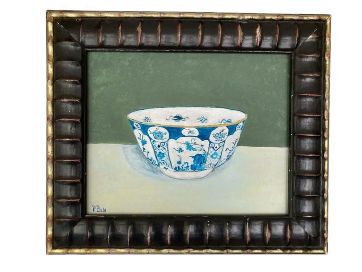 Diverse schilderijen met chinees aardewerk, Antiek en Kunst, Kunst | Schilderijen | Klassiek, Ophalen of Verzenden