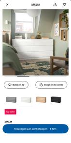 IKEA MALM ladekast 6 lades - ZGAN, Huis en Inrichting, Ophalen, Eenpersoons, Wit, Zo goed als nieuw