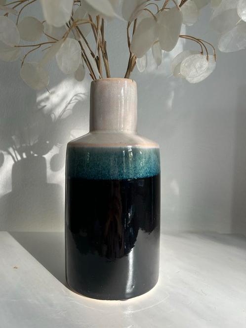 Keramieken Vaas, Huis en Inrichting, Woonaccessoires | Vazen, Zo goed als nieuw, Blauw, Minder dan 50 cm, Aardewerk of Porselein