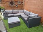 Loungeset met hocker, Tuin en Terras, Tuinsets en Loungesets, Ophalen, Gebruikt, Wicker, Hocker
