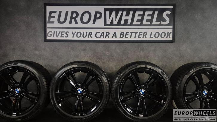 18 inch BMW 3 4 serie F30 F31 F36 ZWART 397 Winterbanden, Auto-onderdelen, Banden en Velgen, Banden en Velgen, Winterbanden, 18 inch