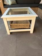 Rivièra Maison Salontafel met Rieten Mand, Huis en Inrichting, Tafels | Salontafels, Ophalen, Gebruikt, 50 tot 75 cm, Vierkant