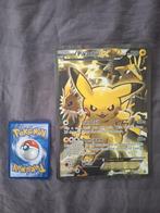 Pikachu XY124 GROTE KAART, Ophalen of Verzenden, Zo goed als nieuw, Losse kaart, Foil