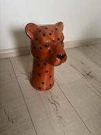 Cheetah Vaas - 31cm, Gebruikt, Overige kleuren, Aardewerk of Porselein, Ophalen of Verzenden