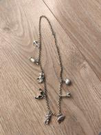 Antiek Zilveren Jasseron Ketting met Bedels, Sieraden, Tassen en Uiterlijk, Antieke sieraden, Ophalen of Verzenden, Zilver, Ketting