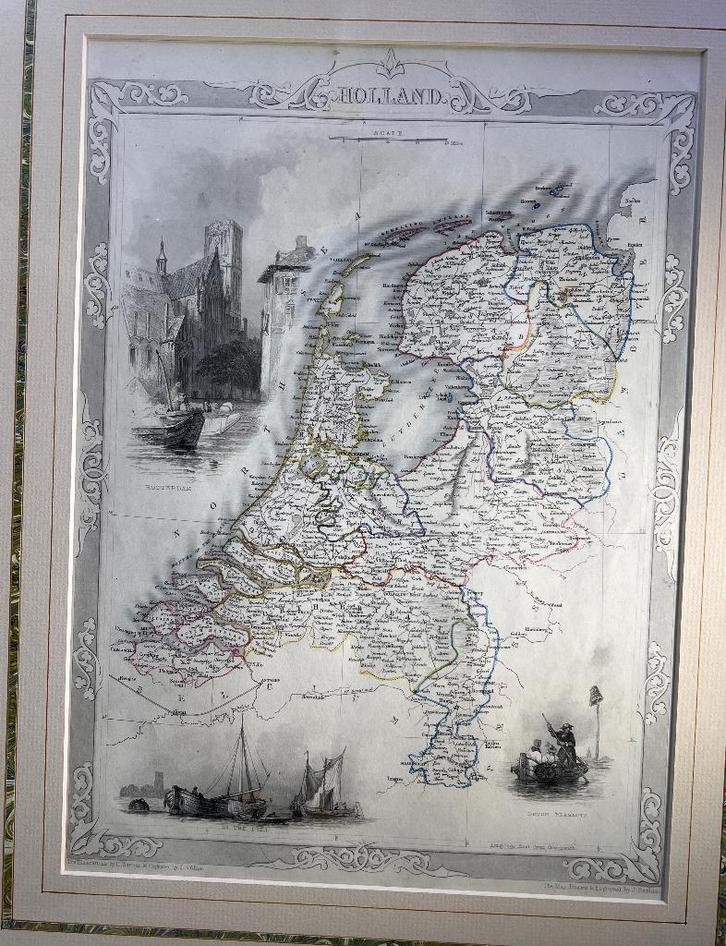 John Tallis daar komt deze kaart vandaande illustrated Atlas, Antiek en Kunst, Kunst | Etsen en Gravures, Ophalen of Verzenden