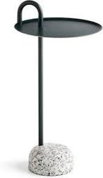 Hay bowler bijzettafel groen staal met wit marmer, Minder dan 55 cm, Gebruikt, Metaal of Aluminium, Rond