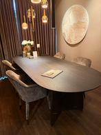 Eettafel Giulia - Plat ovaal massief eiken wengé 260x100 cm, Huis en Inrichting, Tafels | Eettafels, 100 tot 150 cm, Eikenhout