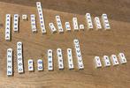 Oude Lego steentjes 1x1 wit letters a b c  alfabet d e f g h, Ophalen of Verzenden, Gebruikt, Losse stenen, Lego