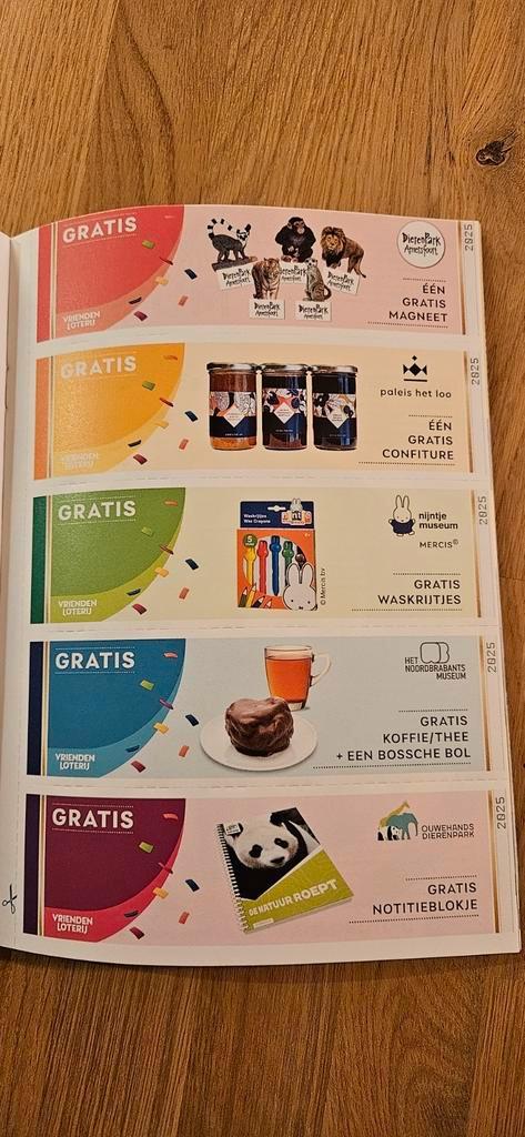 Vriendenloterij vouchers, Tickets en Kaartjes, Kortingen en Cadeaubonnen, Eén persoon, Overige typen, Kortingsbon