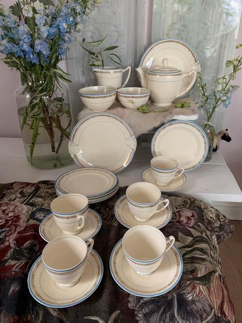 Palissy antiek ontbijt servies izgst porselein, Antiek en Kunst, Antiek | Servies compleet, Ophalen