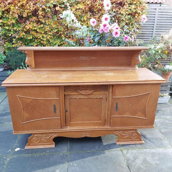 Dressoir jaren 50/60, Huis en Inrichting, Kasten | Dressoirs, Gebruikt, 150 tot 200 cm, 25 tot 50 cm, Met lade(s), Met deur(en)