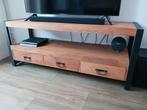 Britt TV-Meubel industrieel mangohout met 3 lades 150 cm, Ophalen, 100 tot 150 cm, Zo goed als nieuw, Minder dan 100 cm