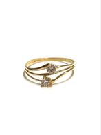 14k gouden ring met zirkonia, 18 tot 19, ., Ophalen of Verzenden, Zo goed als nieuw